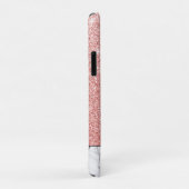 パーソナライズ赤面バラ金ゴールドフェイクグリッター大理石 Case-Mate iPhoneケース (裏面/右)