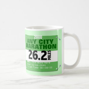 パーソナライズ都市マラソン、26.2マイルの競争 コーヒーマグカップ