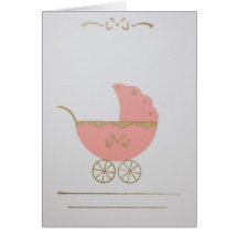 パーソナライズ金ゴールドピンクベビーベビーカー