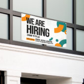 パーソナライズ雇用の肩書き情報連絡を採用 横断幕 (ビルの外側)