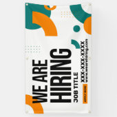 パーソナライズ雇用の肩書き情報連絡を採用 横断幕 (縦)