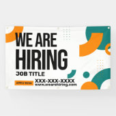 パーソナライズ雇用の肩書き情報連絡を採用 横断幕 (横)