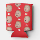 パーソナライズ顔20th 30th 40th 50th誕生日クルー 缶クーラー (裏面)