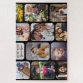 パーソナライズ11写真モダンシックな愛おじいちゃん ジグソーパズル (縦)