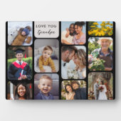 パーソナライズ11写真モダンシックな愛おじいちゃん フォトプラーク (正面)