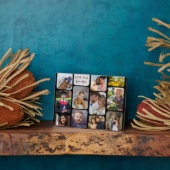 パーソナライズ11写真モダンシックな愛おじいちゃん フォトプラーク (側面)