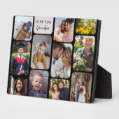 パーソナライズ11写真モダンシックな愛おじいちゃん フォトプラーク (側面)