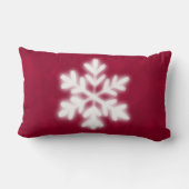 パーソナライズ3フォトホリデー応援雪 ランバークッション (裏面)