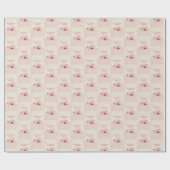 パーソナライズ40周年記念の修道女、ピンクと ラッピングペーパー (フラット)