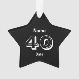 パーソナライズ40th誕生日オーナメントGagギフト オーナメント