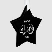 パーソナライズ40th誕生日オーナメントGagギフト オーナメント (正面)