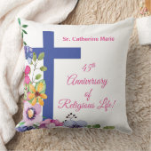 パーソナライズ45周年修道院宗教生活 クッション (ブランケット)