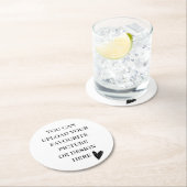 パーソナライズ4" x 4インチ ラウンドペーパーコースター (インサイチュ)