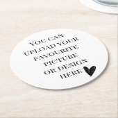 パーソナライズ4" x 4インチ ラウンドペーパーコースター (アングル)