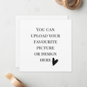 パーソナライズ5.25インチx 5.25インチノートカード – 正方形 ノートカード (正面/裏面インサイチュ)