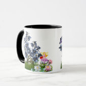 パーソナライズ7月誕生花と石 マグカップ (正面左)