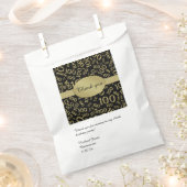 パーソナライズ：ありがとう100th誕生日パーティーテーマ フェイバーバッグ (クリップ留めされた状態)