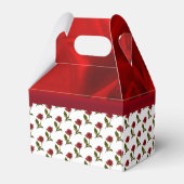 パーソナライズ：ありがとう – 赤いバラのパターン フェイバーボックス (裏面サイド)