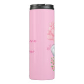 パーソナライズ |かわいいピンクの象 タンブラー (裏面)