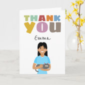 パーソナライズ アバター 感謝カード カード (黄色い花)