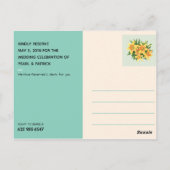 パーソナライズ - イエロー スターベイザー セーブ ザ デート ポストカード (裏面)