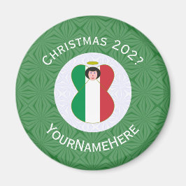 パーソナライズ イタリアン エンジェル クリスマス フラッグ マグネット