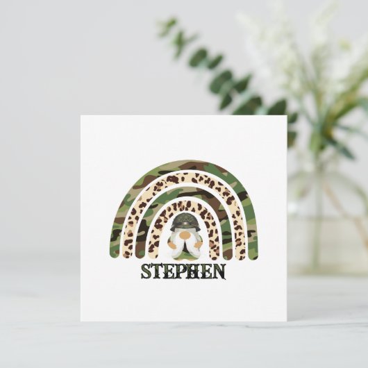 パーソナライズ カモフラージュ レインボー デザイン (スタンド正面)