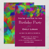 パーソナライズ カラフル パズル 招待状 (正面/裏面)