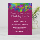 パーソナライズ カラフル パズル 招待状 (スタンド正面)