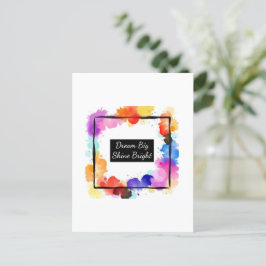 パーソナライズ カラー スプラッシュ 引用壁アート | オーダーメイド ポストカード