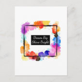 パーソナライズ カラー スプラッシュ 引用壁アート | オーダーメイド ポストカード (正面)