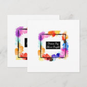 パーソナライズ カラー スプラッシュ 引用壁アート | オーダーメイド 招待状 (正面/裏面)