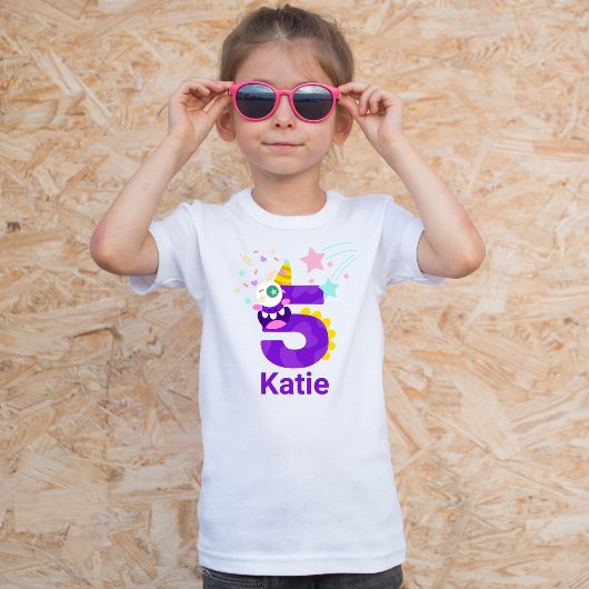 パーソナライズ！ガールズモンスターアイズ#5誕生日 Tシャツ