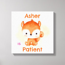 パーソナライズ キッズ アファメーション デコ | ブラウン サル キャンバスプリント