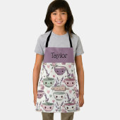 パーソナライズ キッズ エプロン お母さんとお揃い かわいいスマイル (インサイチュ)