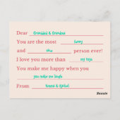 パーソナライズ - キャラクター コネクションズ ポストカード (裏面)