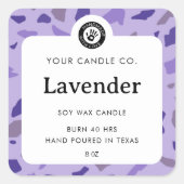 パーソナライズ キャンドル ラベル - カスタマイズ可能ステッカー (正面)