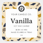 パーソナライズ キャンドル ラベル - カスタマイズ可能 ステッカー (正面)