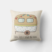 パーソナライズ キャンピングカー RV 名前 キャンプ トレーラー クッション (裏面)