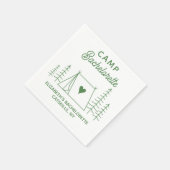 パーソナライズ キャンプ ブライズテイル  かわいいテント スタンダードカクテルナプキン (角)