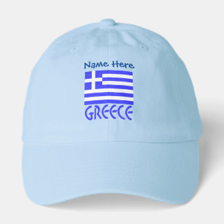パーソナライズ ギリシャ国旗 キャップ