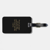 パーソナライズ クラシック モノグラム ブラック ラゲッジタグ (裏面横)