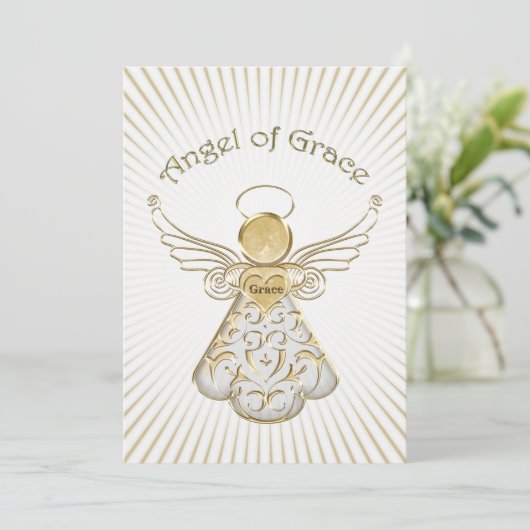 パーソナライズ:クリスマスエンジェル・オブ・グレース光線 シーズンカード (スタンド正面)