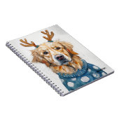 パーソナライズ:クリスマスドッグ+〔雄ジカの〕枝角 | ノートブック (右側)