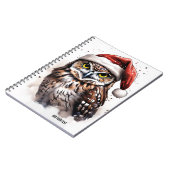 パーソナライズ：クリスマスフクロウ | ノートブック (左側)