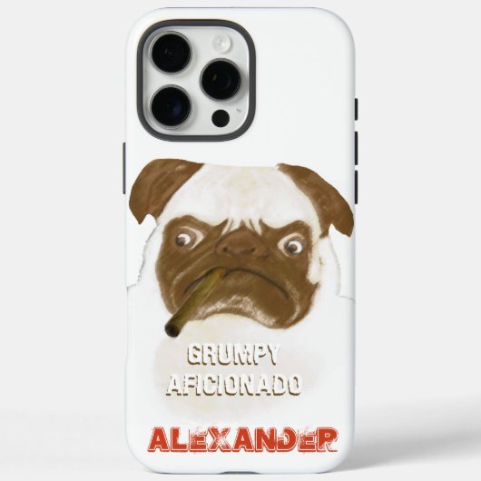 パーソナライズ グランピー アフィシオナード パギー 葉巻 Case-Mate iPhoneケース (裏面)