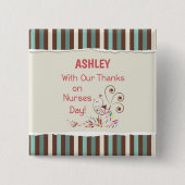 パーソナライズ,グループから,幸せなナースの日,鳥 缶バッジ (正面)