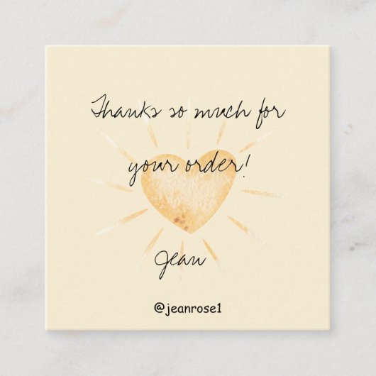 パーソナライズ コーリングカード (正面)