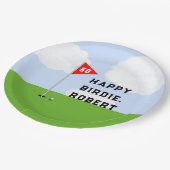 パーソナライズ ゴルフ 誕生日 ペーパープレート (アングル)