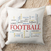 パーソナライズ、サッカーコーチは言葉であなたに感謝 クッション (ブランケット)